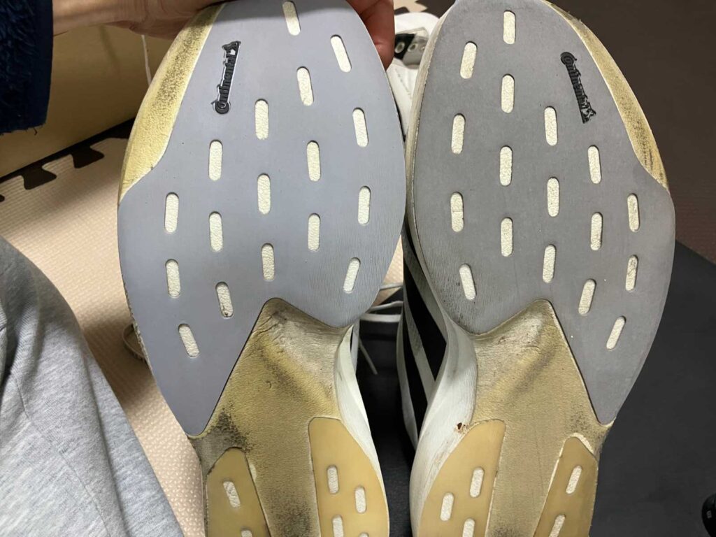 アウトソール 手入れ前後